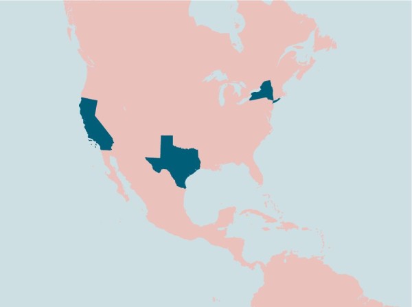 Map USA des investissement de la SCPI USA